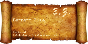 Bernert Zita névjegykártya